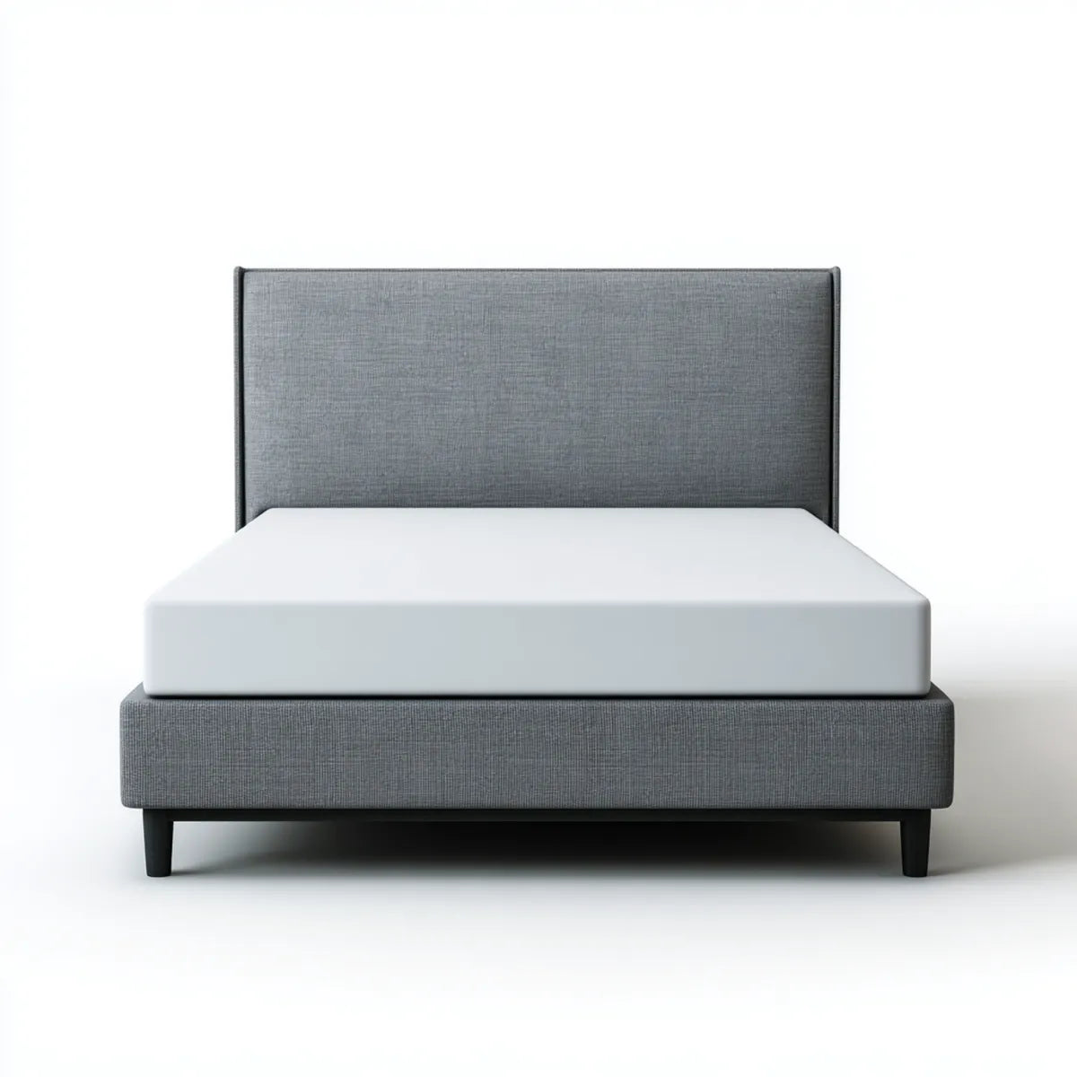 Polsterbett Doppelbett Grau 160 x 200 cm Polyester Rechteckig