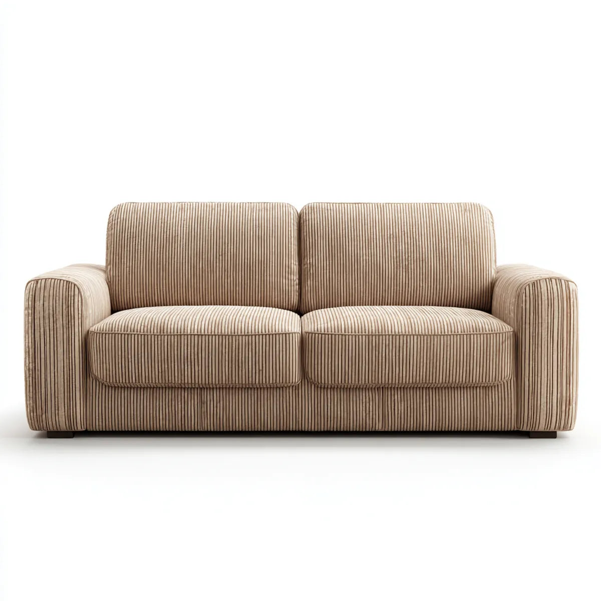 2-Sitzer Sofa Beige 180 x 90 x 85 cm mit Cordbezug aus Polyester
