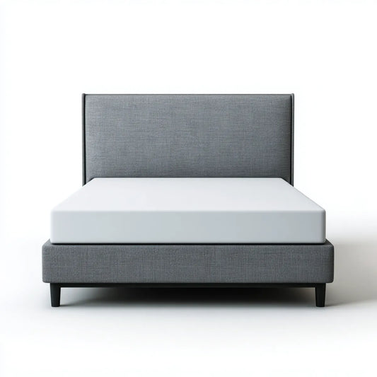 Polsterbett Doppelbett Grau 160 x 200 cm Polyester Rechteckig
