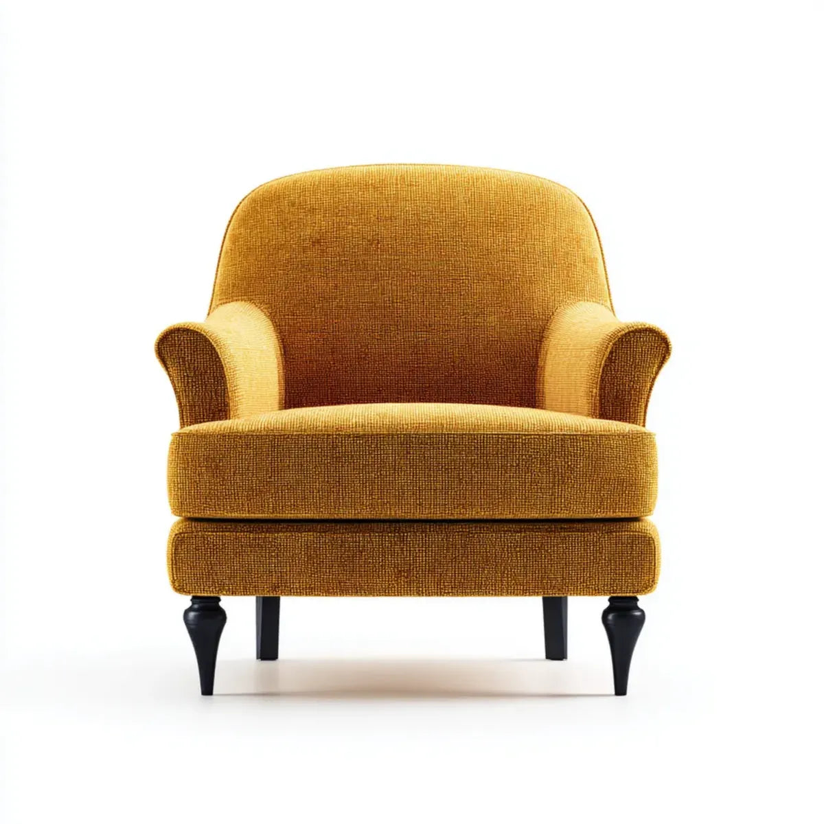 Polstersessel Senfgelb 78 x 85 x 95 cm Polyester-Chenille mit abgerundeter Rückenlehne