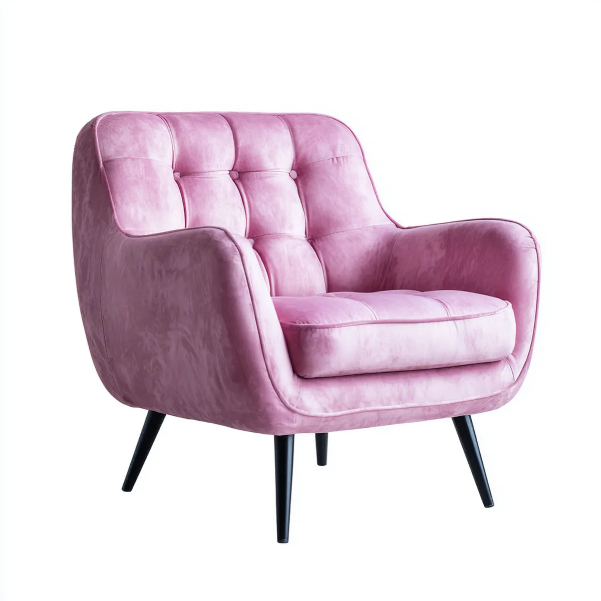 Polstersessel Rosa 86 x 82 x 85 cm Polyestersamt Abgerundet