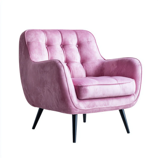 Polstersessel Rosa 86 x 82 x 85 cm Polyestersamt Abgerundet